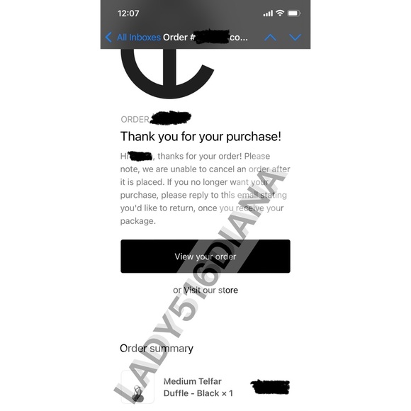 💼 Telfar MEDIUM Duffle Bag - Black 💼 - Picture 2 of 8